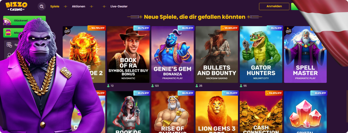 Bizzo Casino Top-Casino-Spielautomaten